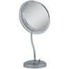 SL45 Single sided surround light S-neck pedistal vanity mirror 5X magnification