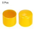 thumbnail image 2 of Uxcell 5Pcs Rubber End Caps 45mm(1.8 Inch) ID Vinyl Round Tube Bolt Cap Cover Screw Thread Protectors Yellow, 2 of 6