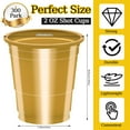 thumbnail image 2 of chalian 300 Pack 2oz Plastic Shot Glasses - Disposable Shot Glasses Mini Shot Cups for Wedding, Holiday, Party, 2 oz Shot Cups for Beer, Vodka, Whiskey, Tequila, Snacks (Gold), 2 of 14