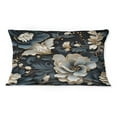thumbnail image 3 of Designart "Serene Grey White Floral Haven I" Floral Printed Throw Pillow, 3 of 5