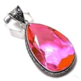 thumbnail image 2 of Natural Pink Rubillite Gemstone 925 Sterling Silver Gift Pendant 2.48", 2 of 2