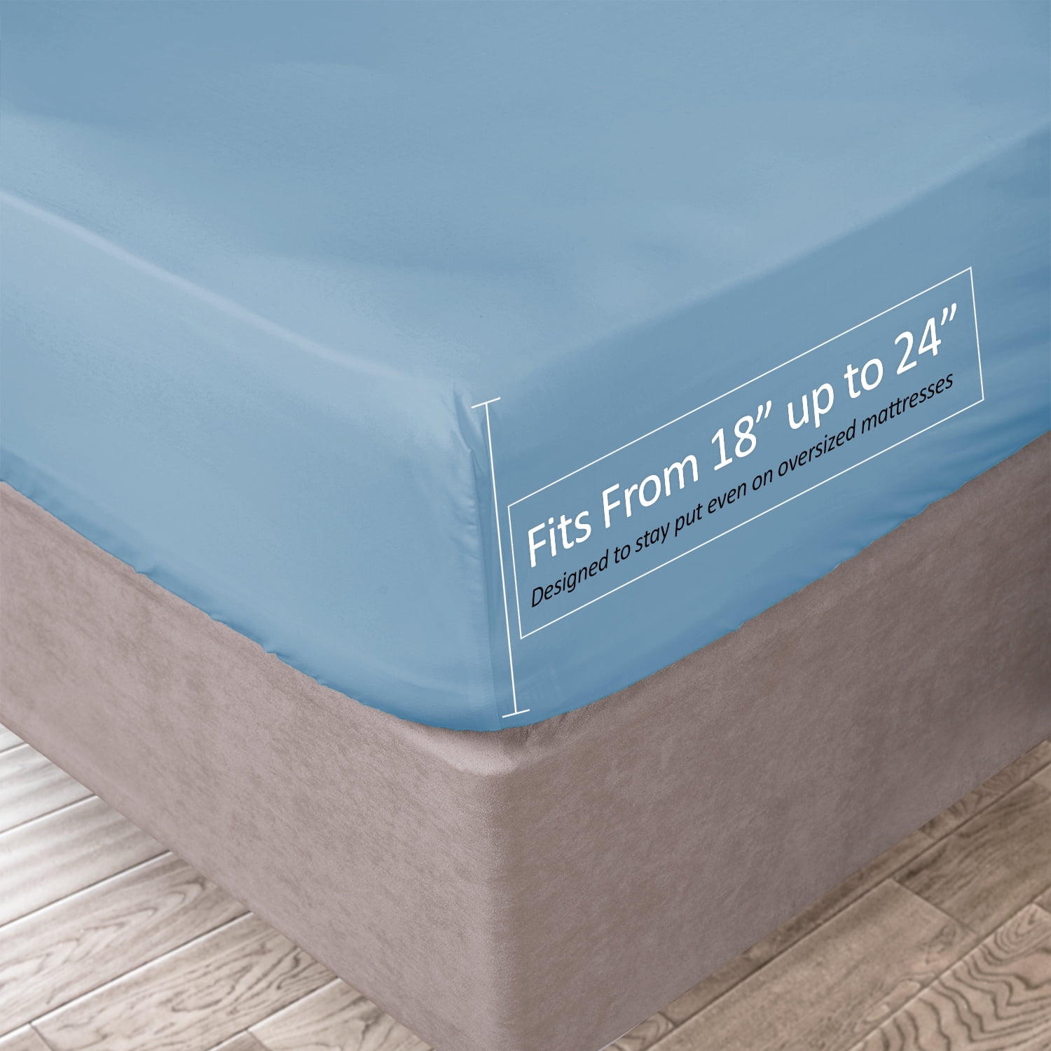 Clara Clark 18” 21” Inch Deep Pocket Fitted Sheet for High Mattress