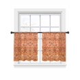 thumbnail image 6 of Boho Orange Sheer Curtains for Living Room Bedroom Country Style Bohemian Floral Retro Tribal Sheer Curtains 45 Inch Long 2 Panels Set Light Filtering Curtain Window Treatments Drapes for Dining Room, 6 of 6