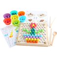 thumbnail image 1 of Beads Matching Fun Flying Chess 3 in 1 Natural Wood Board Table Game For Adults Other Tabletop Games, 1 of 6