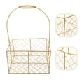 thumbnail image 5 of Pavo Wedding Metal Gift Basket Snacks Basket Candy Storage Container Basket with Handle for Party, 5 of 7
