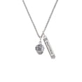 thumbnail image 2 of Delight Jewelry Silvertone Good Dog with Black Paw Spinners Silvertone Mother Daughter Bar Charm Necklace, 23", 2 of 4