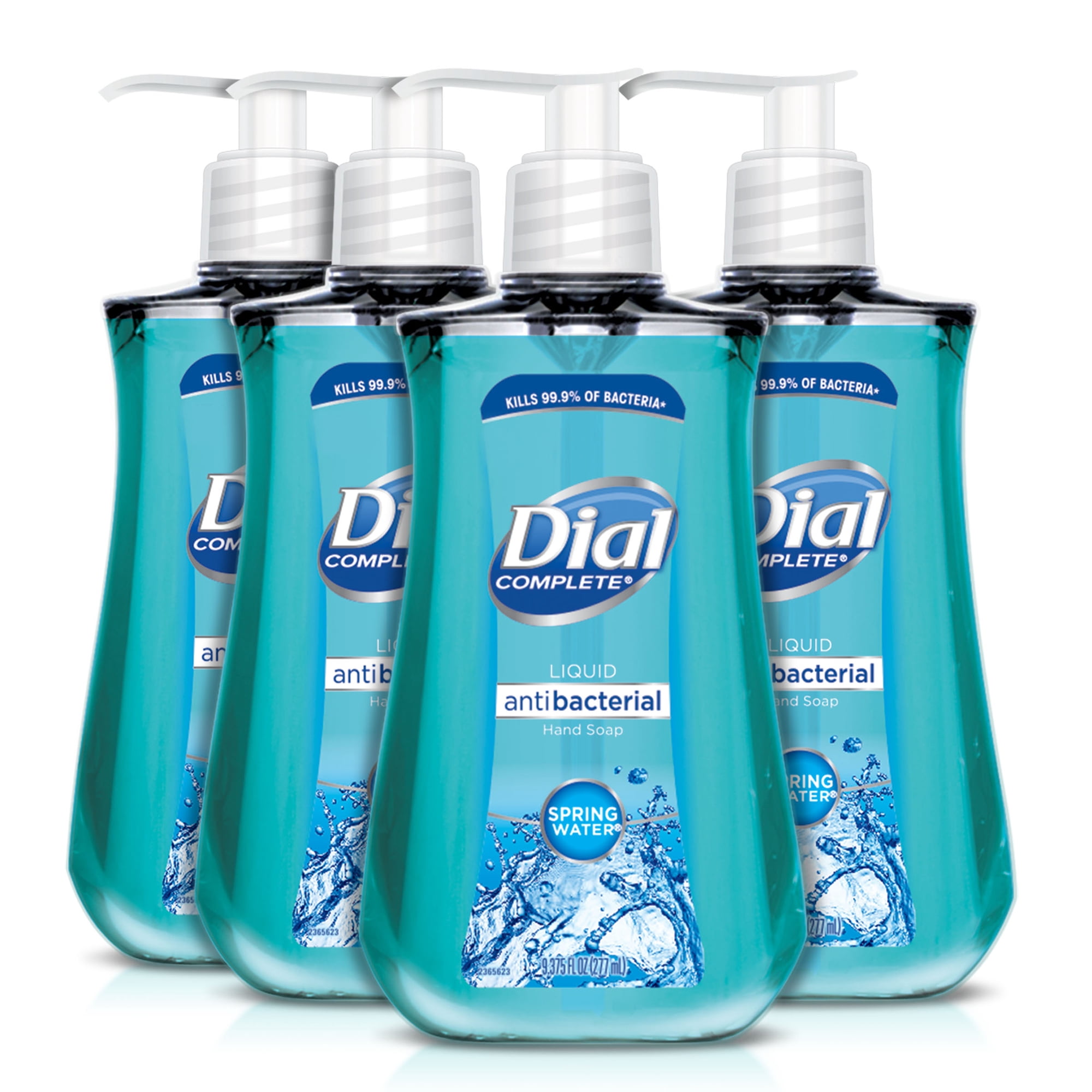 (Pack of 4) Dial Antibacterial Liquid Hand Soap, Spring Water, 9.375 Ounce