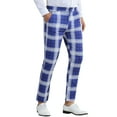 thumbnail image 4 of INSPIRE CHIC Plaid Dress Pants for Men's Flat Front Chino Contrasting Colors Business Trousers, 4 of 6