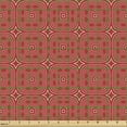 thumbnail image 2 of Ambesonne Ethnic Fabric by the Yard Upholstery, Diagonal Oriental Motifs, 5 Yards, Vermilion and White, 2 of 5