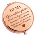 thumbnail image 1 of Regalos para nieta para niñas Espejo compacto inspirador Regalos para nieta de abuela abuelo Espejo de maquillaje compacto Regalo de aliento para niños adolescentes Los mejores regalos de graduación d, 1 of 5