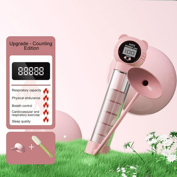 QHUDLV Breathing Exercise Device For Lungs Fitness Workout Muscle Lung Trainer For Adults Workout Gym Exerciser