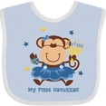 thumbnail image 3 of Inktastic Monkey Girl 1st Hanukkah Girls Baby Bib, 3 of 4