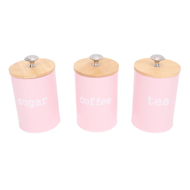 3PCS Canister Sets for Kitchen Counter, Storage Canister Multifunctional Storage Jar with Lid for Tea Coffee Sugar, Kitchen Canister Set Food Container Organizer