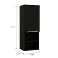 thumbnail image 4 of Black Bathroom Cabinet With 2 Interior Shelf Storage And External Storage, Single Door Areas Areas,, 4 of 4