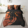 thumbnail image 2 of Erosebridal American Basketball Bed in a Bag Full size,Sport Theme Bed Set,Black Orange,Reversible,Breathable,7-Piece, 2 of 5