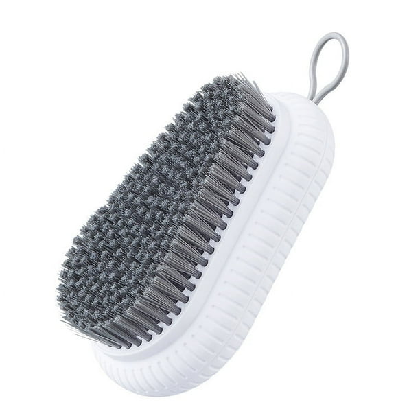 Cepillo de fregar, cepillos de limpieza de zapatos de tela de lavandería para el hogar con diseño antideslizante, cepillo de limpieza duradero de calidad(Blanco)(1 pieza)