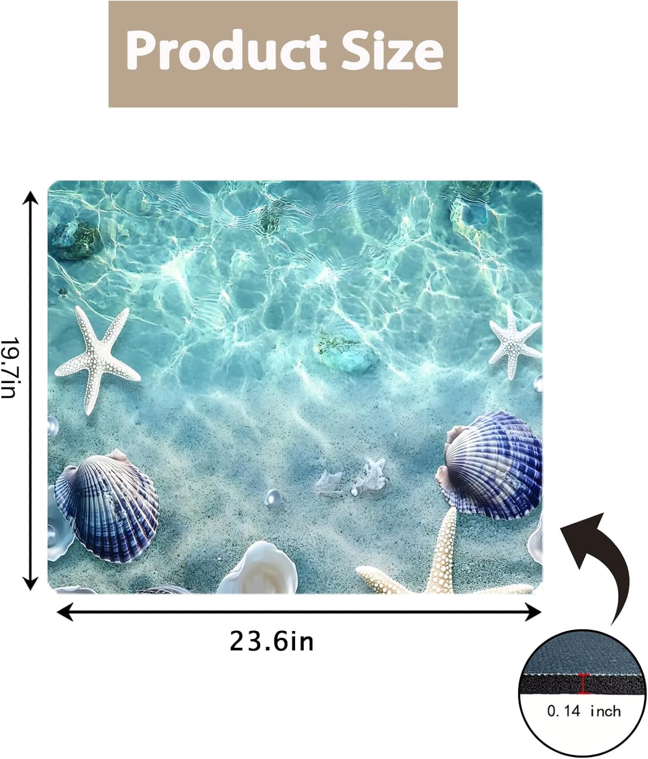 Washer Dryer Top Cover Mat, Non-Slip Laundry Room Decor, Laundry Room Kitchen Appliance Decor Protector, 23.6x19.7in
