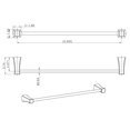 thumbnail image 3 of Avanities 24.67-in. W Rectangle Stainless Steel Towel Bar In Chrome Color AI-34605, 3 of 3
