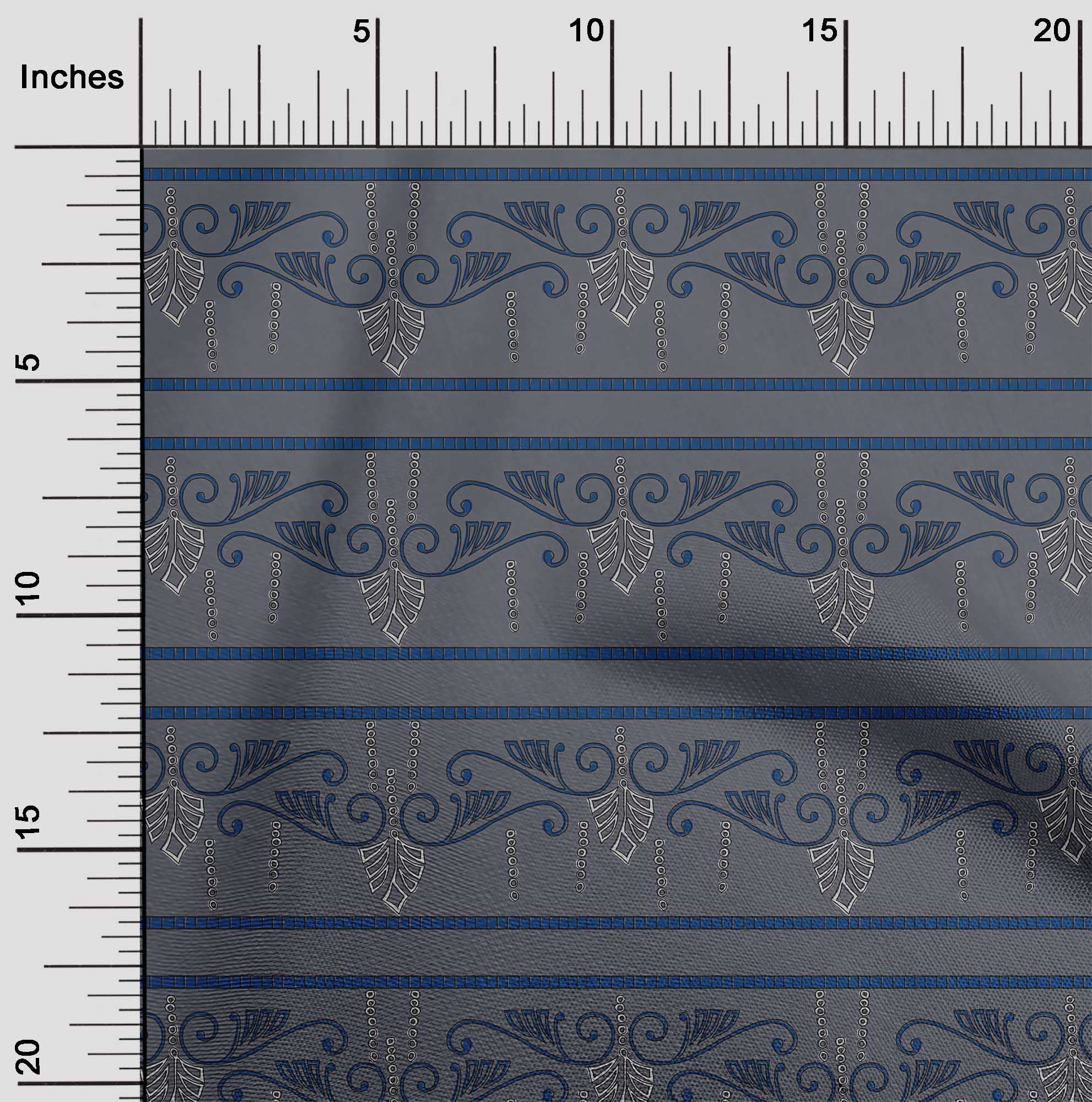 oneOone Cotton Poplin Fabric Swirl & Floral Block Fabric Prints By Yard ...