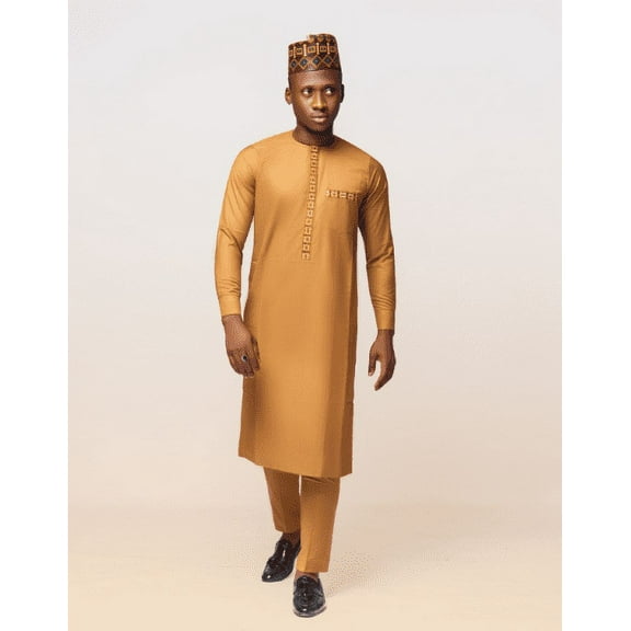 Urban Afrique Kaftan African Men Shirt, African men's wear, African mens fashion, Slim Fitted Kaftan