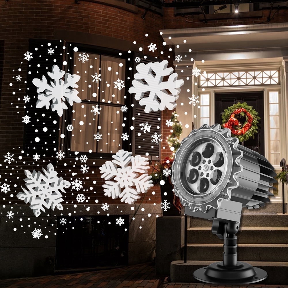 Uncahome Christmas LED Snowflake Projector Lights Outdoor