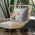 thumbnail image 2 of Amrita Sen Flamingo with Flower Throw Pillow in Green Orange Gray 20x20, 2 of 5