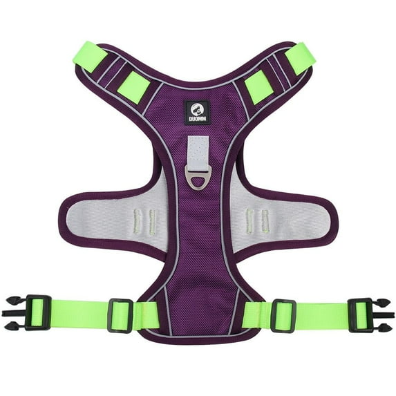 Adjustable Safety Easy Control No Pull Outdoor Walking Pet Vest Dog accessories Big Dog Harness For Large Dogs PURPLE L