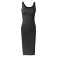 thumbnail image 4 of Dvprdro Womens Summer Casual Maxi Dress Crewneck Sleeveless Solid Flowy Long Work Dress, 4 of 8