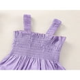 thumbnail image 4 of Bébés Filles 2Pcs Tenues d'Été Sans Manches Franges Smocked Sangle Romper avec Bandeau, 4 of 7