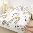 thumbnail image 3 of Homewish Cartoon Rainbow 4pcs Bed Sheets For Kids Boys Girls,Stars Print King Sheets,Dreamy Princess Super Cozy Sheet Set,Microfiber Bedroom Decor, 3 of 7