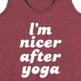 thumbnail image 3 of Instant Message - I'm Nicer After Yoga - Women's Racerback Tank Top, 3 of 6