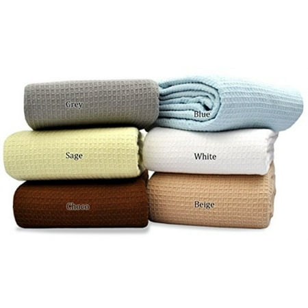 Cotton Throw Blanket Queen 90 X 90 inches, Beige ...