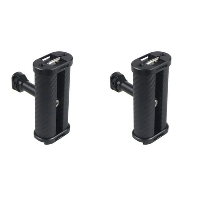 2X Mini EmpuñAdura Lateral con Montaje de Tornillo Doble de 1/4 para CáMara Digital Sin Espejo, Jaula para CáMara DSLR, Llave Incorporada