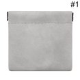 thumbnail image 2 of Earphone Pouch Solid Color Faux Leather Small Coin Pouch Snap Pouch for Earbuds, 2 of 10