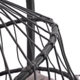 thumbnail image 6 of Outdoor Wicker Rattan Swing Chair Hammock Chair Hanging Chair With Aluminum Frame And Blue Cushion Without Stand Pink Cushion, 6 of 6