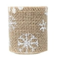 thumbnail image 3 of Natural Coarse Linen Cloth Burlap Christmas Wrapping Ribbon DIY Christmas Ribbon, Burlap Ribbon, For Christmas Parties For Gifts Wrapping 6cm Flaxen Snowflake, 3 of 8