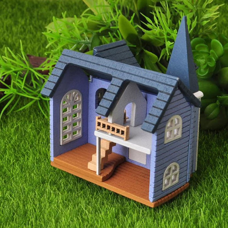 1/12 DIY Mini Wooden Dolls Miniature House Handicraft Building Assemble Toys~wl 