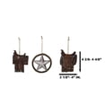 thumbnail image 3 of Set of 3 Rustic Western Star Ropes Circle Tooled Leather Horse Saddles Ornaments, 3 of 10