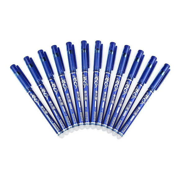 Xingzhi 12pcs 0.5mm Erasable Gel Ink Pens Smooth Handwriting Pens School Stationery Supplies Black Color