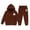 Brown, variant on CAIXIA Girls Fall Winter Clothing Outfits for Girls 10-12 Sweatshirt Cargo Sweatpants Set 2 Piece Embroidered Cotton Activewear Girls Sweatsuit Set Fall Winter Fashion Clothing