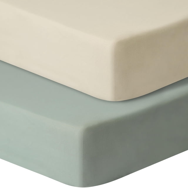 Sábanas ajustables para cuna GUNTAIL, paquete de 2, 132 x 71 x 20 cm, microfibra