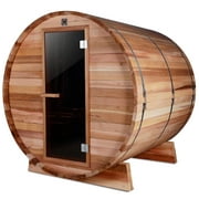 Luxurious Red Cedar Sauna | Spacious 4-Person Capacity | Heater Guard, Towel Rack, and More