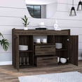 thumbnail image 4 of Modern Stylish Sideboard In Dark Walnut With Two Drawer Storage Areas Rectangular Spaces And Cabinet, 4 of 4