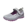 thumbnail image 2 of Women Elderly Mesh Sneakers Everyday Shoes Lightweight Flats Casual Sports Shoes 38 Gray, 2 of 8