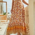 thumbnail image 3 of Womens High Waist Polka Dot Pleated Skirt Maxi Swing Skirt, 3 of 6