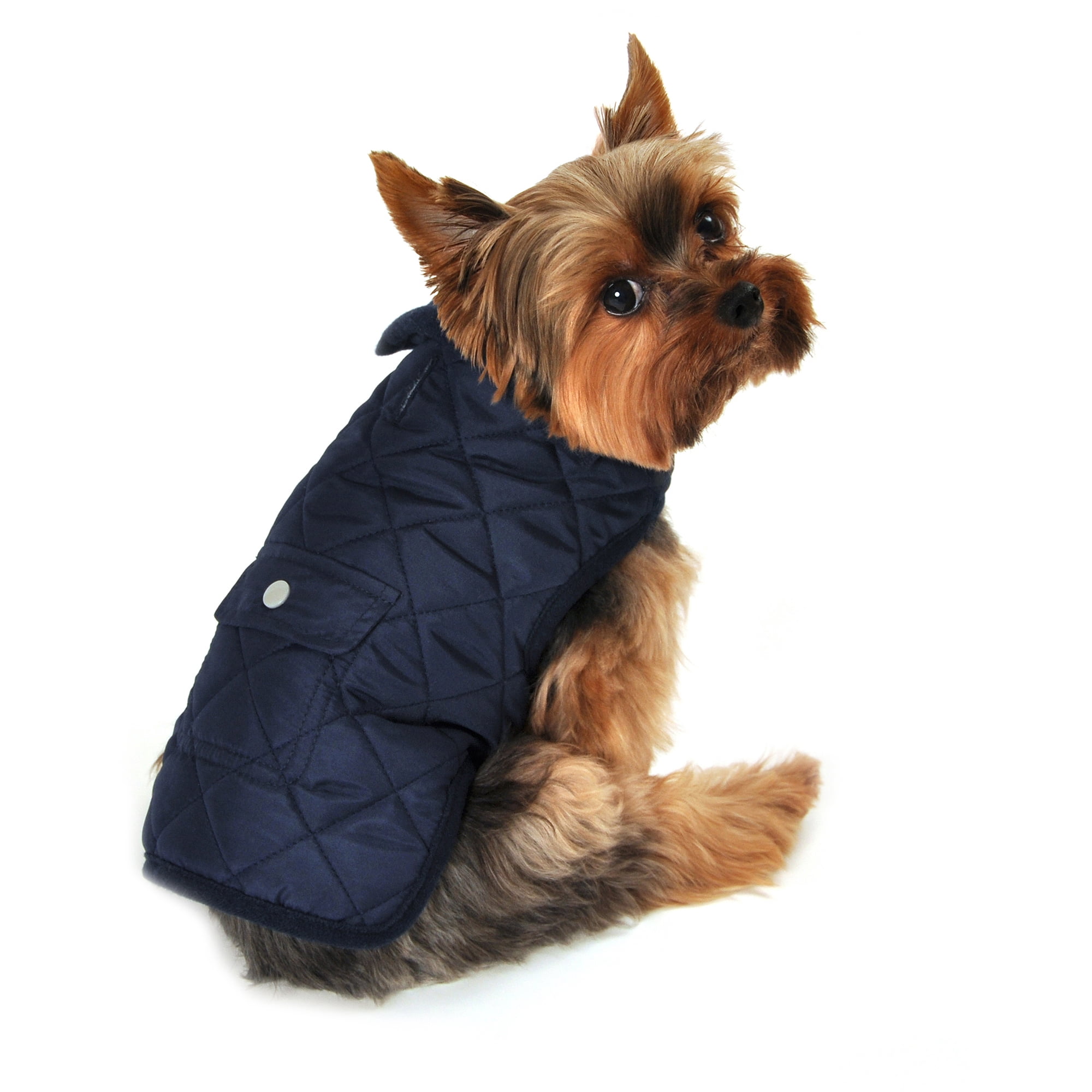 Holiday Pet Apparel SimplyDog Quilted Barn Dog Jacket, Navy