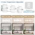 thumbnail image 5 of Uznhty Modern Bathroom Vanity Light LED Bathroom Light Fixture Over Mirror, 3000K/4000K/5000K and Dimmable, 3 Lights, Chrome, 5 of 8