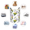 thumbnail image 4 of Sikiie Lavender Flowers Print Round Dirty Clothes Basket, Waterproof Standing Foldable Storage Basket, for Laundry Room, Bedroom, Bathroom Storage-Medium, 4 of 6