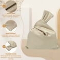 thumbnail image 3 of Bolso de Mano de Nudo de Terciopelo Uxcell, Bolsa de Muñeca de Nudo para Mujeres, Clutch de Bolsa de Muñeca, Pequeña Bolsa de Noche con Nudo, Blanca, 3 of 7