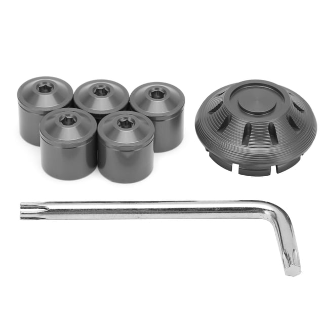 6 piezas de tapacubos de motocicleta de repuesto para tapacubos de rueda lateral para Piaggio Vespa GTS GTV 250 300 2017-2020 Color titanio